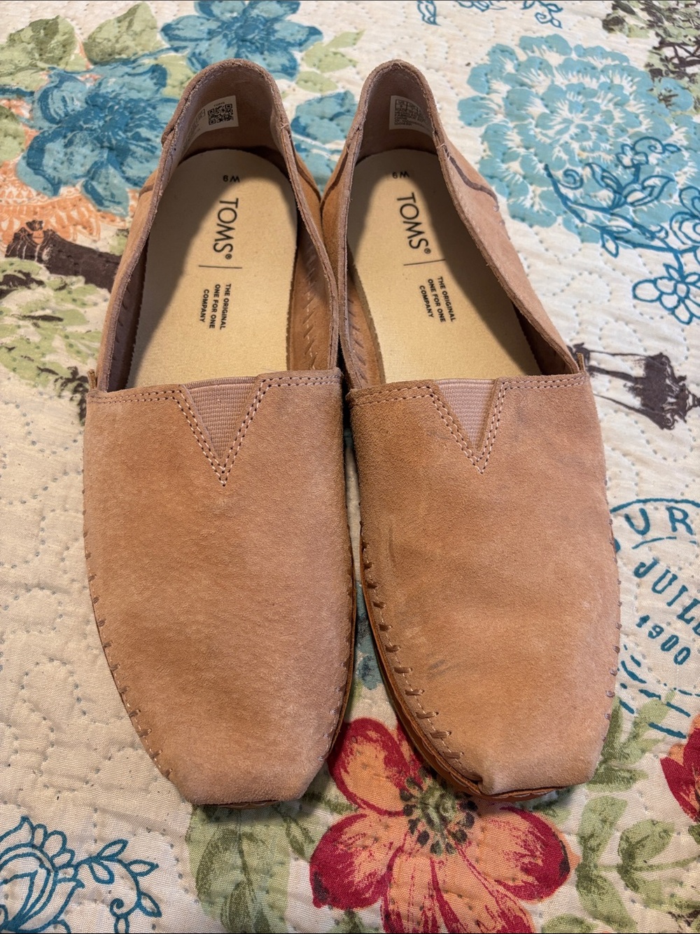 TOMS Women's Suede Slip-On Loafers in Dusty Tan